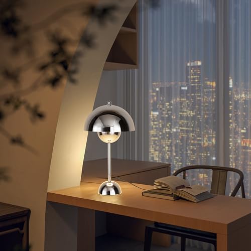 COSYLUX Creative Mid-Century Modern Bud Table Lamp for Home&Office, Chrome