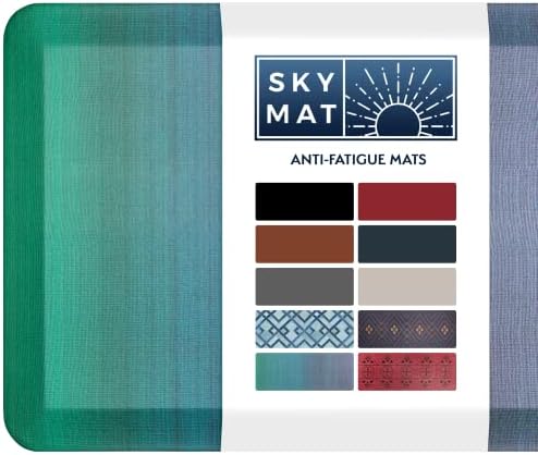 Sky Solutions Anti Fatigue Floor Mat - 3/4" Thick Cushioned Kitchen Rug, Standing Desk Mat - Comfort at Home, Office, Garage - Non Slip, Durable and Stain Resistant (20" x 32", Ombre)