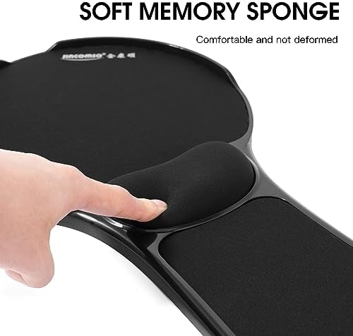Black Office Chair Arm Pads Mouse Arm Rest with Baffle to Prevent Falling