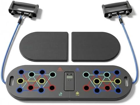 Foldable Push Up Board, Portable Multi-Function Fitness Exercise Board for Home Total Body Workout