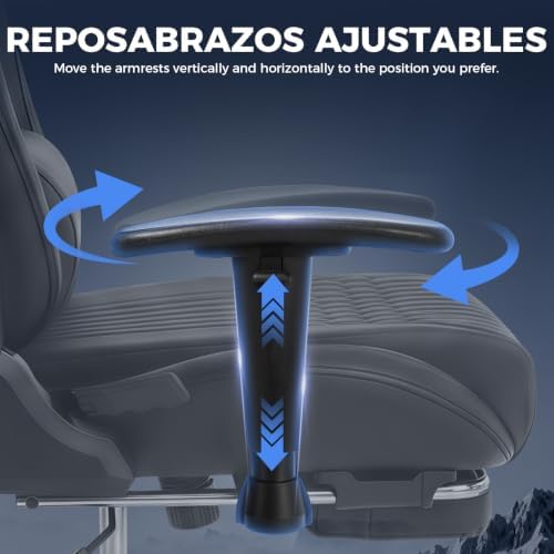 LUCKRACER Gaming Chair with Footrest, 90°-155° Reclining Ergonomic Computer Chair with 3D Armrests, Headrest and Lumbar Pillow, 360° Swivel, SGS-Tested Gas Lift, 330 lbs Capacity, Black