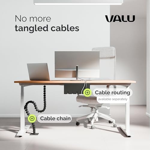 VALU Under Desk Cable Organizer, 49in - Black, with Magnet