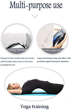 Back Stretching Device,Back Massager for Bed & Chair & Car,Multi-Level Lumbar Support Stretcher Spinal, Lower and Upper Muscle Pain Relief(Black/Blue)