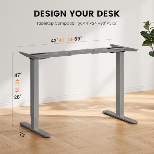 ErGear Dual Motor Standing Desk Legs for 44-90 inch Desktops, 264 lbs