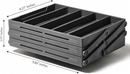 Ontel Smart Drawer Organizer - Multi-level Jewelry Holder, Cosmetics Organizer, or Office Drawer Organizer with Adjustable Dividers for Organization and Storage, Fits Drawers 9.8" W x 8.3" L x 2.8" D