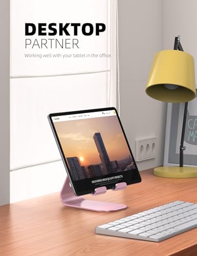 Lamicall iPad Stand Adjustable Tablet Holder, Sturdy Aluminum, Multi-Angle