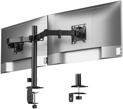 monTEK Heavy-Duty Dual Monitor Stand for 17-32", 22 lbs Each