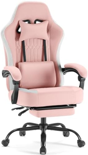 DUMOS Ergonomic Gaming Chair with Footrest, Video Game Chairs