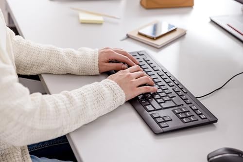 Cherry Stream Keyboard TKL, Wired Keyboard Without Number Pad, Whisper Quiet Keys, Unique Typing Feel, Slim Design, SX Scissor Switches, QWERTY, White-Gray