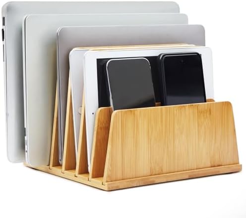 Unittype Bamboo Multi Device Organizer, 6 Slots