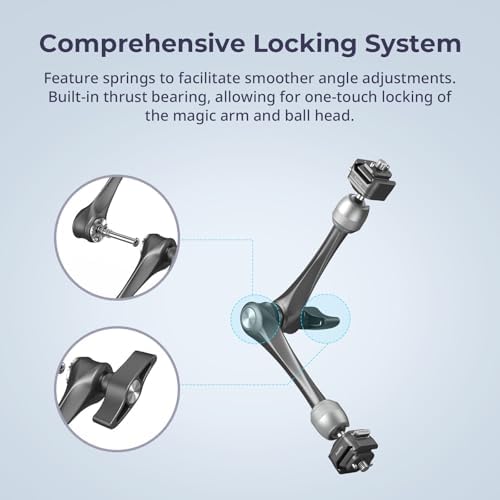 SMALLRIG 11" Rosette Magic Arm, HawkLock H21 Quick Release Structure