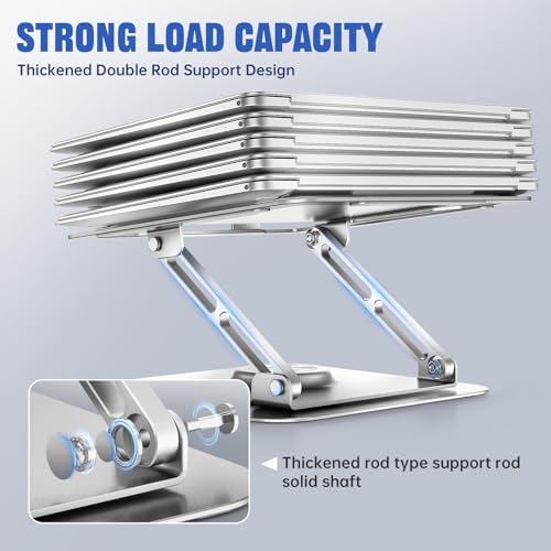 Laptop Stand for desk(360°Rotating),Aluminum laptop Riser for 10-16"Laptops