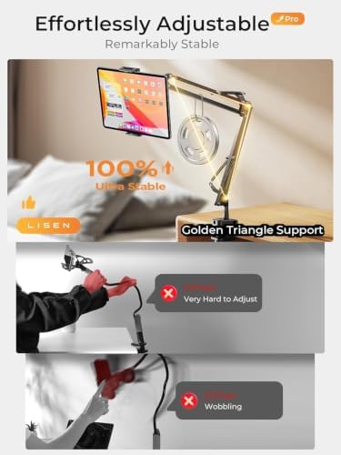 LISEN Tablet Stand iPad Holder Desk Mount, Kindle Accessories Tablet Holder