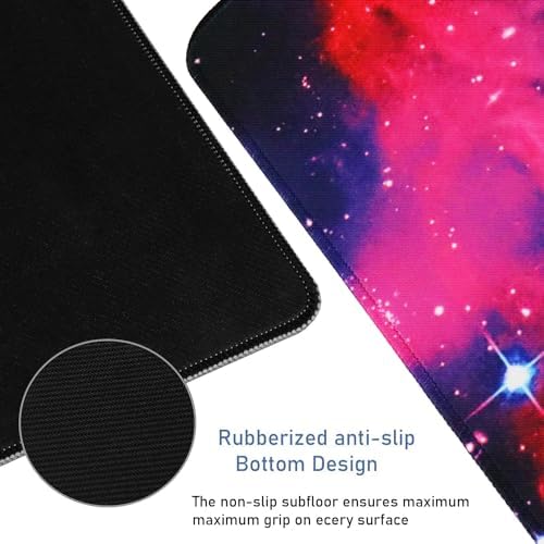 Large Extended Gaming Mouse Pad with Stitched Edges, Waterproof 31.5X15.7In