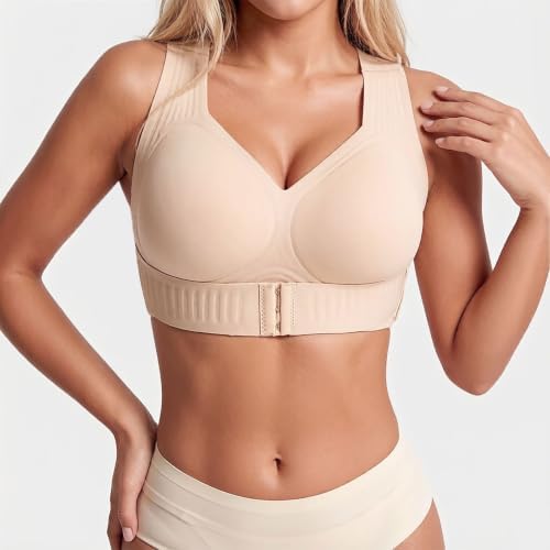 Posture Bra for Women Front Closure Cross Corrector Support Bra