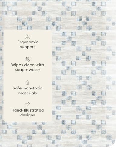 House of Noa Nama Standing Mat – Anti-Fatigue Cushioned Kitchen Mats for Floor | Ergonomic Bounce-Back Foam Kitchen Mats | Anti-Fatigue Mats for Kitchen & Standing | Sloan Peri Blue | 22" x 36"