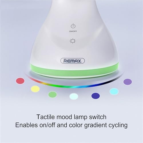 AYI Desk Lamp with LED Display Eye-Caring LED Table Lamp with Calendar, Temperature Display, Multi-Angle Adjustable 7-Color Gradient Ambient Modern Office Lamp for Home & Office-T19 White