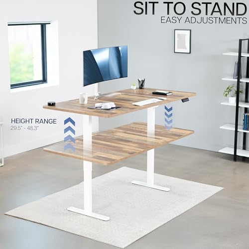 VIVO Reclaimed Wood 71 x 36 in Standing Desk, DESK-KIT-E2W7P-36