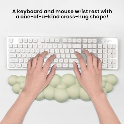 Cloud Keyboard Wrist Rest,Wrist Rest for Keyboard-Memory Foam,Green
