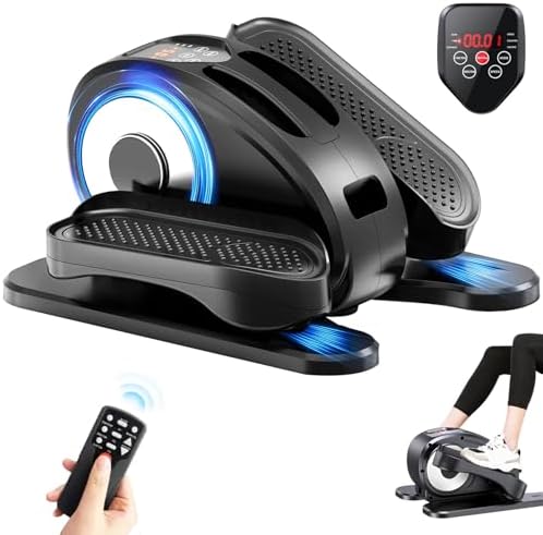 Tappio Under Desk Elliptical, Electric Foot Pedal Exerciser, Fully Assembled Seated Elliptical, Compact Portable Elliptical Machine Trainer with Remote Control, Mini Elliptical Leg Exerciser for Home