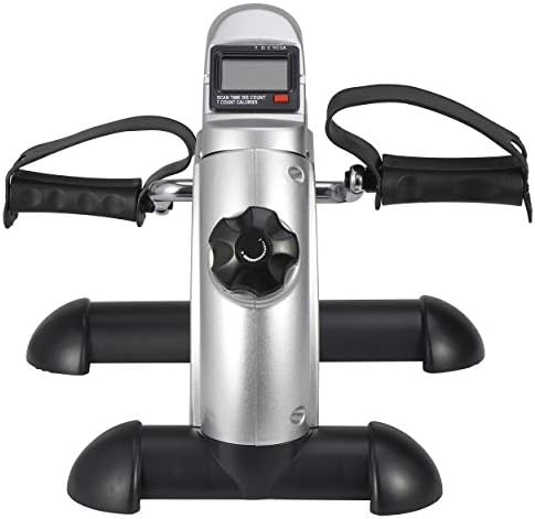F2C Portable Exercise Bike Pedal for Leg and Arm, Mini Bike Fitness Peddler Rehab Equipment with Digital Monitor, Stationary Cycle for Office Home Under Desk
