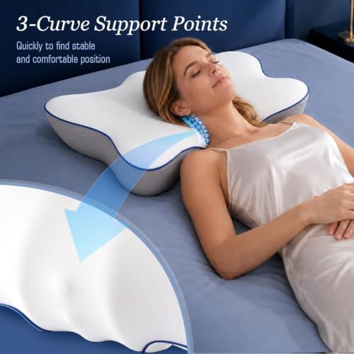 Ultra Cooling Cervical Pillow for Neck Pain Relief, Patented Side Sleepers