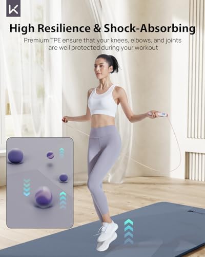 KEEP Extra Wide Yoga Mat, 7mm Thick 72" x 32" Exercise Mat