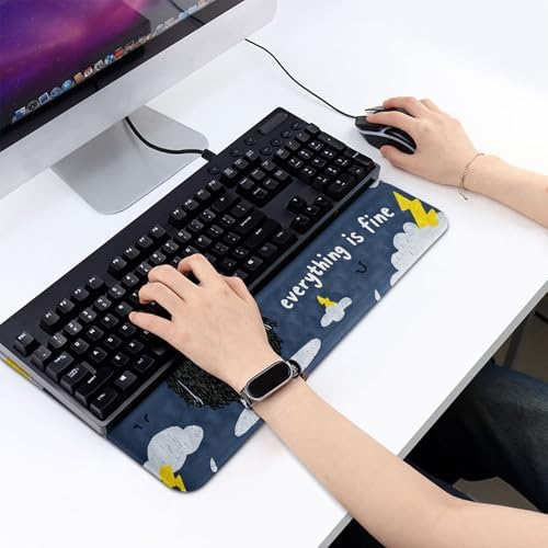 Ergonomic Keyboard Stand with Cute Monster Memory Foam Wrist Rest