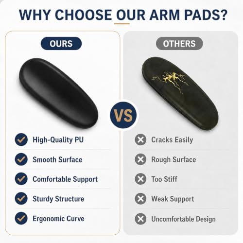 Podoy Office Chair Armrest Pads Replacement, 4" Mounting Holes, 2 Pack