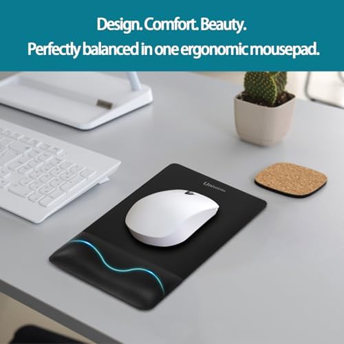 univo colors Mini Size Mouse Pad for Business Trips and Travel,Premium PU Material,Ergonomic Design,Smooth Mouse Operation with Hard Plate,Reduces Fatigue(Gray)