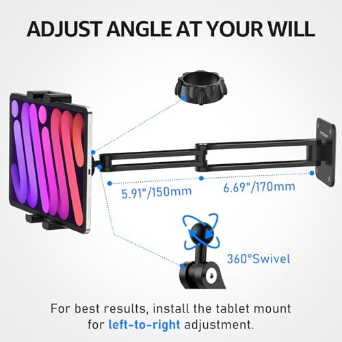 Urmust Tablet Wall Mount Holder for iPad, 4.7-15.6"