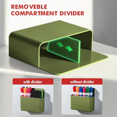 BEYGORM Plastic Magnetic Pen Holder, Powerful Magnet, 2 Pack