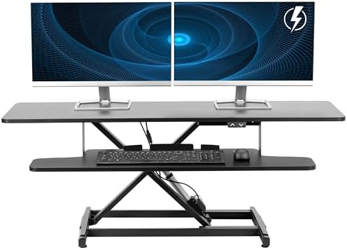VIVO Black 47 inch Electric Desk Converter, DESK-VE48B