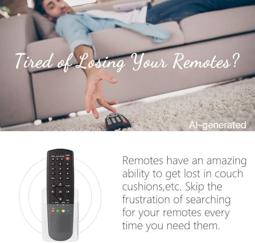 2 Pcs Remote Control Holder Wall Mount, TV Controller Holder, Self Adhesive Remote Holder, Wall Pen Holder Storage Accessories for Home Office School（Clear）