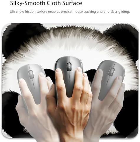 Close-up of a Panda's Face Mouse Pad, Adorable Giant Panda Desk Mat