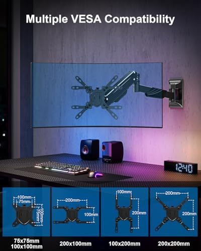Single Monitor Wall Mount for Max 43" Holds up to 33.1lbs Screen