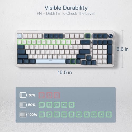 Redragon K686 PRO Wireless RGB Gasket Gaming Mechanical Keyboard, Easy Knob