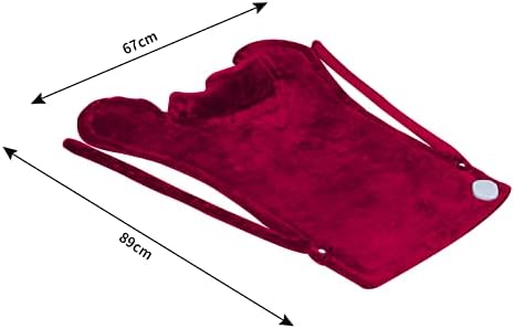 Ambershine 26"x35" XXXL King Size Neck& Shoulder& Back Heating Pad with 12 Temperature Settings& 4 Auto-Off Countdown Timers, Pain Relief for Back/Neck/Shoulder, Christmas Gift for mom dad (Red)
