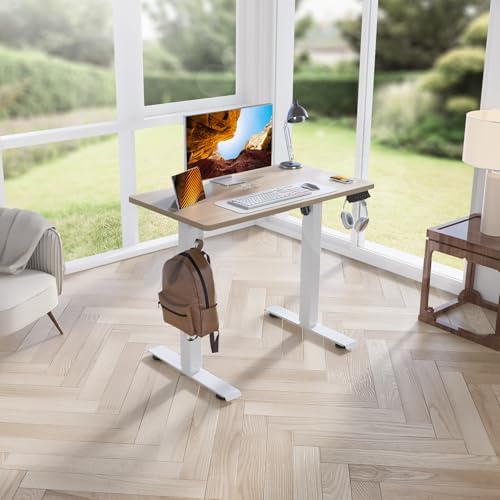 Kingant Standing Desk, 35x20 Inch Electric Height Adjustable Computer Desk