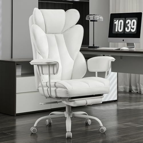 amseatec Big and Tall Office Chair, Reclining Executive Chair with Footrest