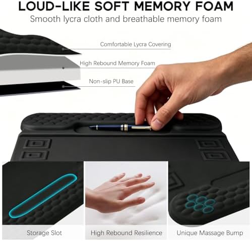 Wrist Rest with Keyboard Stand,Ergonomic Memory Foam Wrist Support