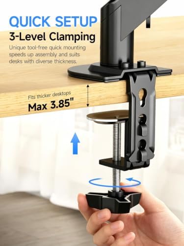 Suptek Single Monitor Arm Fully Adjustable for 17-34-35 Inch Screens