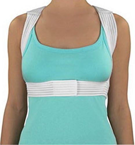 DMI Posture Corrector for Men and Women, Adjustable Criss-Cross Support for Reducing Back Pain and Strain, Comfortable and Breathable, Machine Washable, White, Large, 42" to 44" Chest Size