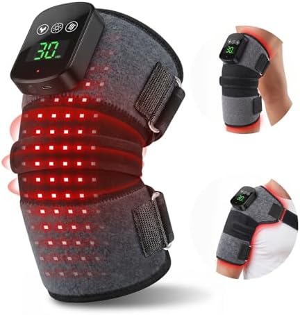Red Light Therapy Knee Massager with Heat & Vibration