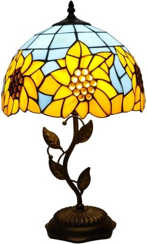 Tiffany Table Lamp Sunflower Style Stained Glass Lamp