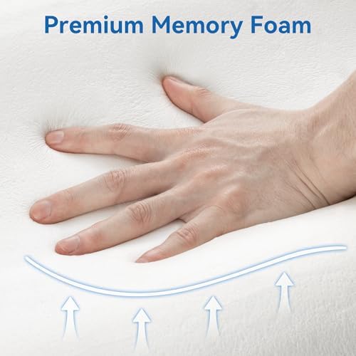 AM AEROMAX Travel Contour Memory Foam Pillow for Neck Pain Relief, Blue