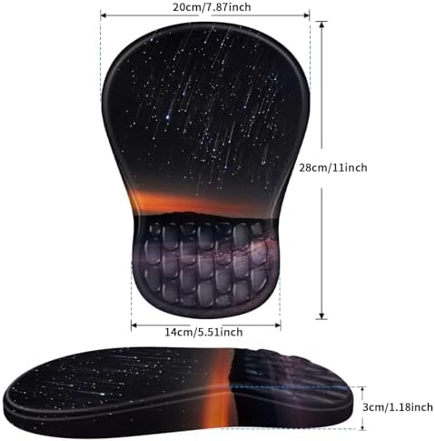 YIWEI Ergonomic Mouse Pad with Wrist Rest for Carpal Tunnel Pain Relief