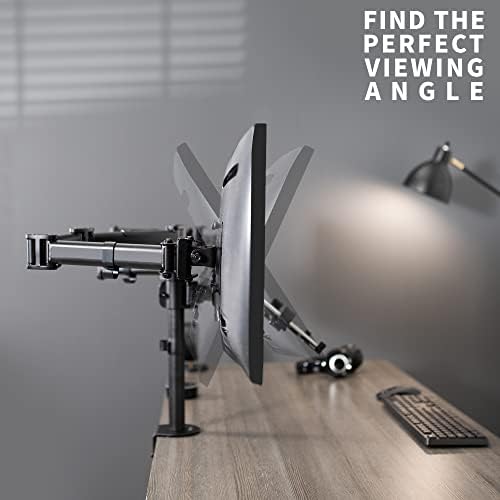 VIVO Dual Monitor + Laptop Mount for 13 to 27 inch Screens and 10 to 15.6 inch Laptops, Triple Screen Viewing, Articulating Arms, Black, STAND-V013L