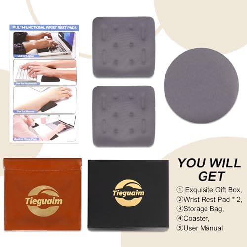 Ergonomic Wrist Rest for Laptop, Upgraded Laptop Wrist Support Pad for Computer Keyboard, Relieve Wrist Pain and Carpal Tunnel(Gray)