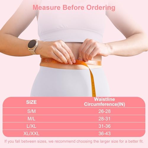 RANDY SUN Ultra Thin Back Brace for Women & Men, Invisible Lumbar Support Belt for Work & Travel, Breathable Posture Corrector for Mild Lower Back Pain Relief Under Clothing, Beige S/M(Waist:26"-28")
